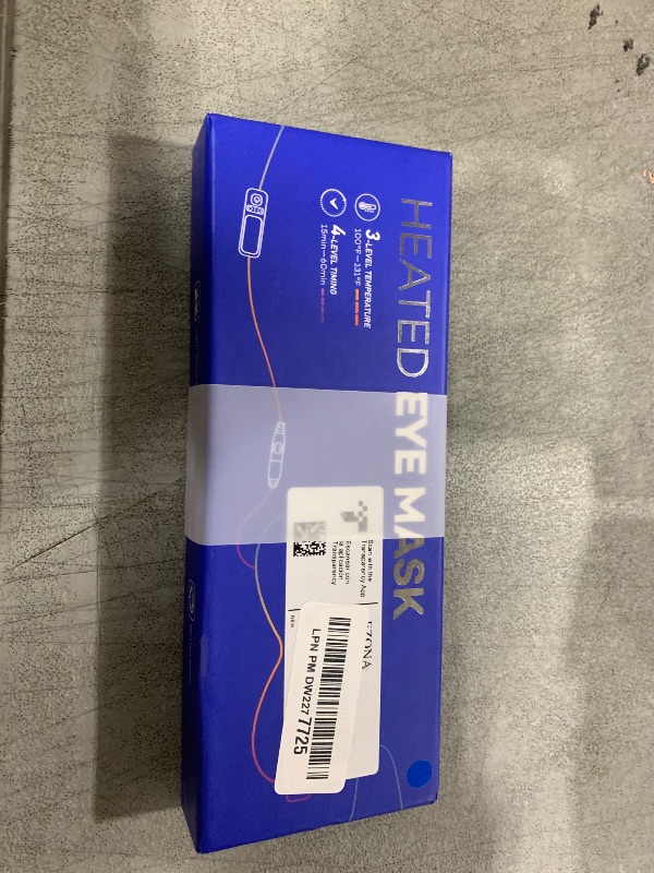 Photo 1 of Ezona Heated Eye Mask, Warm Eye Compress Mask for Dry Eyes, USB Electric Eye Heating Pad with Temperature & Timer Control, Dry Eye Mask for Dry Eyes, Blepharitis, Sinus Migraine (Indigo)