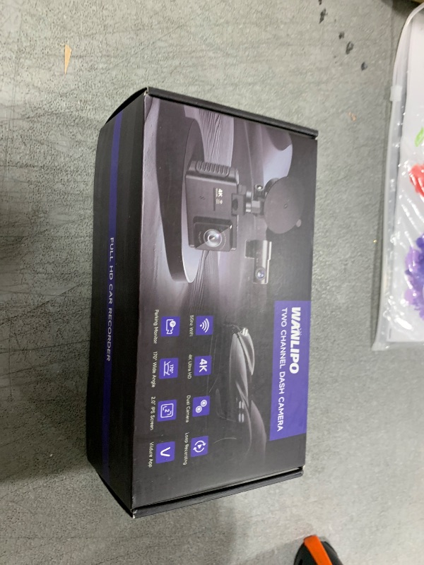 Photo 1 of Dash Cam Front and Rear: 4K Dual Channel Dash Cam - 5GHz WiFi, Dash Camera for Cars with 64GB Card, 2.0" IPS Screen, App Control, G-Sensor, Loop Recording, 170° Wide Angle, Night Vision, Parking Mode