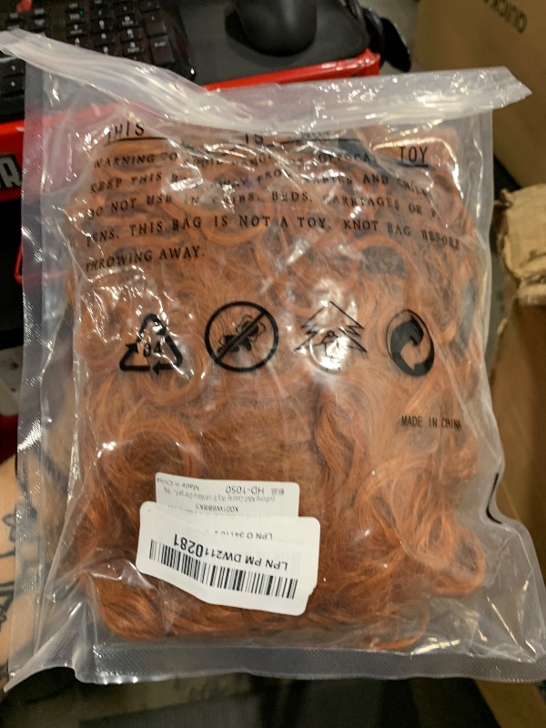 Photo 1 of Short Wavy Orange Wig 
