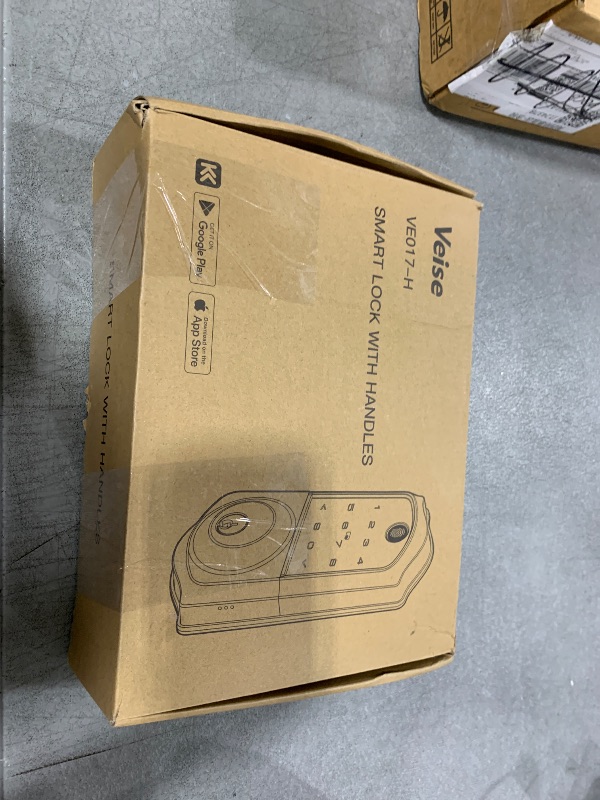 Photo 1 of Veise VE017-H Fingerprint Smart Front Door Lock Set, App Control, Keyless Entry Deadbolt with Handle, Smart Deadbolt, Emergency Power Port, Touchscreen Keypad, Auto Lock, Easy Install, Satin Nickel