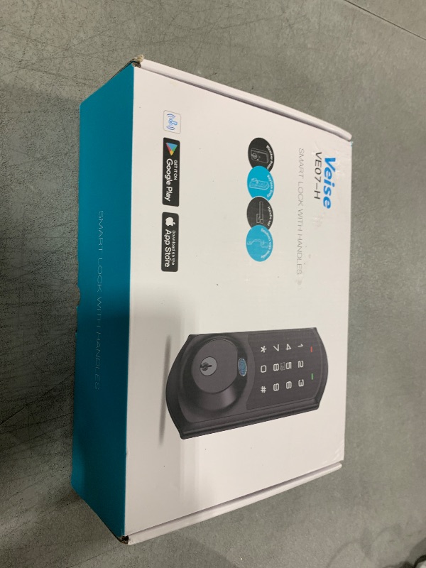 Photo 1 of Veise Fingerprint Smart Locks for Front Door with Handle Set, App Control, Keyless Entry Keypad Deadbolt, Digital Electronic Touchscreen, Easy Install, Auto Lock, Satin Nickel