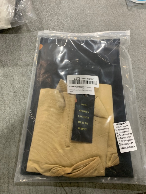 Photo 1 of Werena Tummy Control Thong Shapewear for Women Seamless Shaping Novelty G-Strings Thongs Panties Body Shaper Underwear(01# Beige-mid Waisted(has Boning),Small)