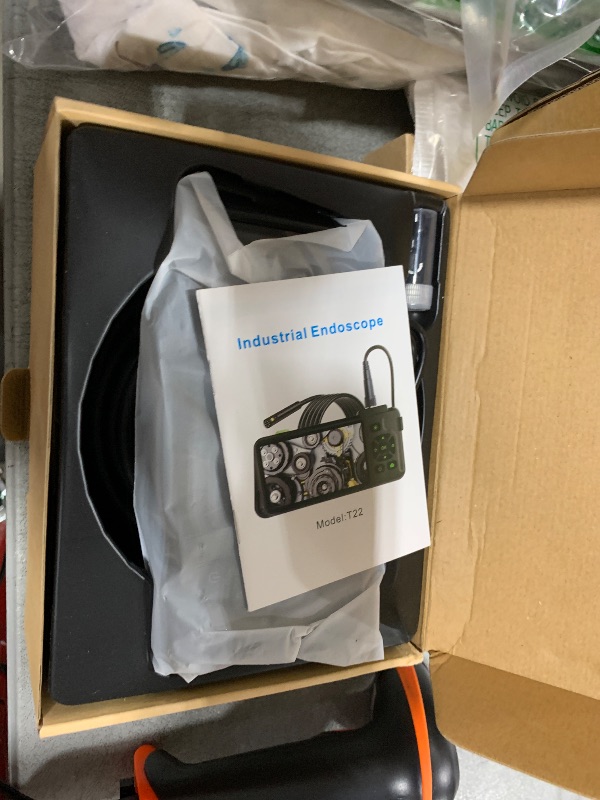 Photo 1 of Triple Lens 1080P Borescope with 50FT Semi-Rigid Cable, 5" IPS Screen Endoscope Camera with Lights, 1080P Industrial Borescope with 32G Storage Card,IP67 Waterproof Drain Camera