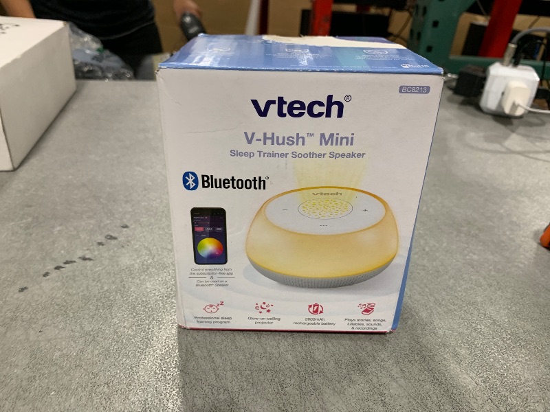 Photo 1 of VTech BC8213 V-Hush Junior Sleep Training Soother with 40 Stories/Songs/Sounds & Record Your own Voice. Portable Bluetooth HD Speaker, 250+ Multi-Color Night Light, Ceiling Projector