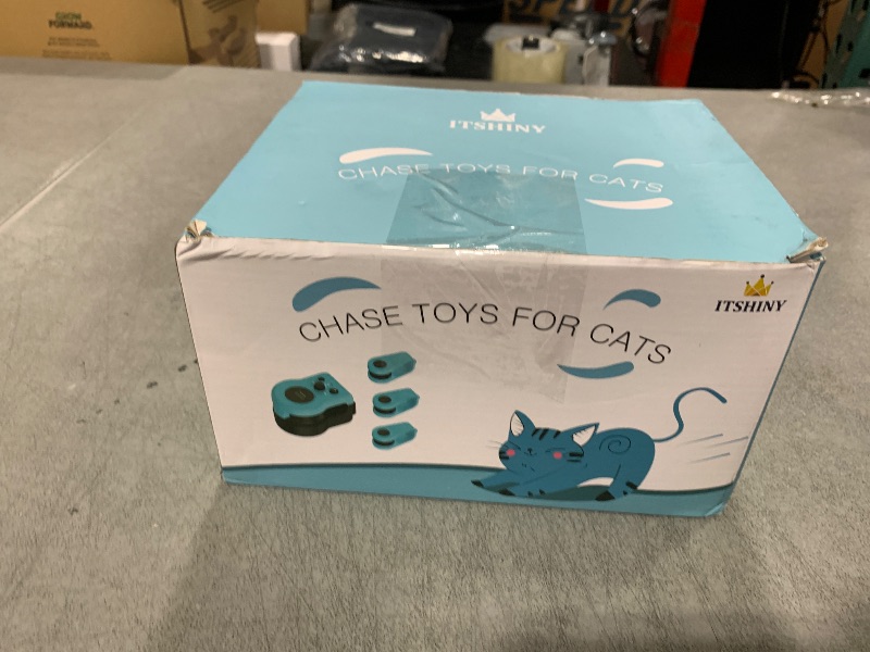 Photo 1 of Interactive Cat Toy for Indoor - Automatic Cat Treadmill with Remote Control, 3 Speeds, Quiet Motor & Durable Design | Indoor Chase Hunting Feather Toys for Fitness, Playtime & Energy Release (Blue)