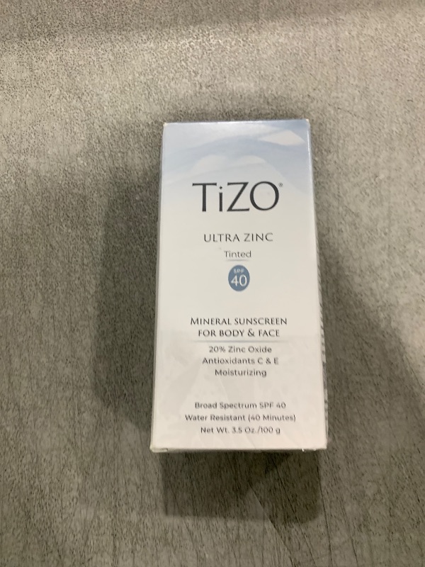 Photo 1 of TIZO Ultra Zinc Body Face Sunscreen Tinted SPF 40, 3.5 oz