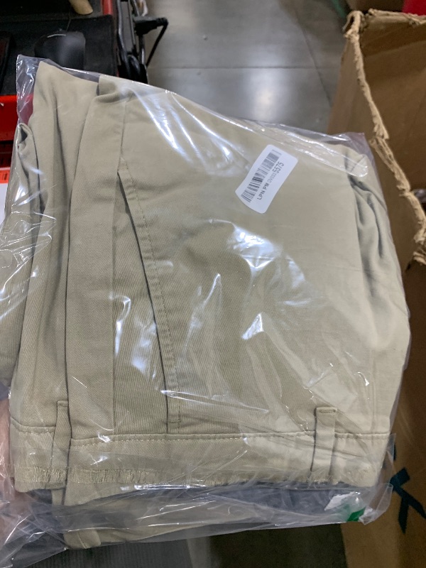 Photo 1 of Amazon Essentials Men's Athletic-Fit Pants, 5-Pocket Stretch Twill Work, Big & Tall, Stone, 35W x 32L