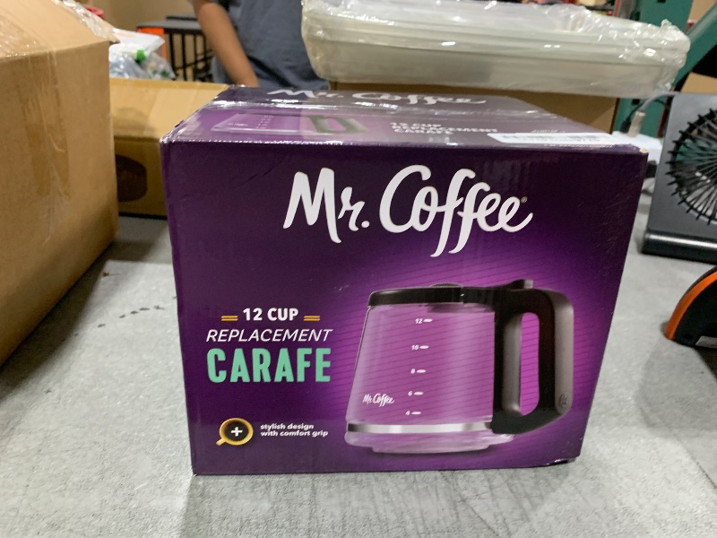 Photo 1 of Mr. Coffee 12-Cup Replacement Carafe – Compatible with Mr. Coffee 12 Cup Machines, Glass Pot with Black Handle