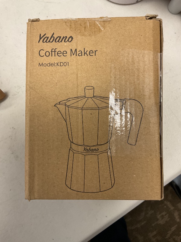 Photo 1 of Yabano Stovetop Espresso Maker, 1 Cups Moka Coffee Pot Italian Espresso for Gas or Electric Ceramic Stovetop, Italian Coffee maker for Cappuccino or Latte