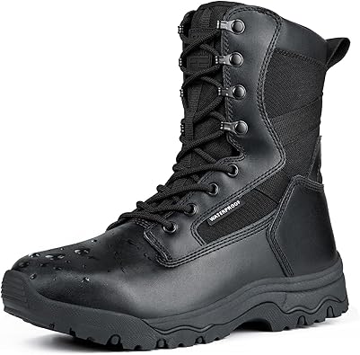 Photo 1 of USED FREE SOLDIER Men's Tactical Boots 8 Inches Lightweight Combat Boots Durable Suede Leather Military Work Boot Desert Boot