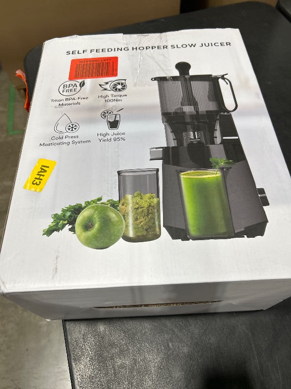 Photo 1 of Cold Press Juicer, 5.8" Extra Large Feed Chute Fit Whole Fruits & Vegetables, 350W Slow Masticating Juicer Machines, Easy to Clean, High Juice Yield