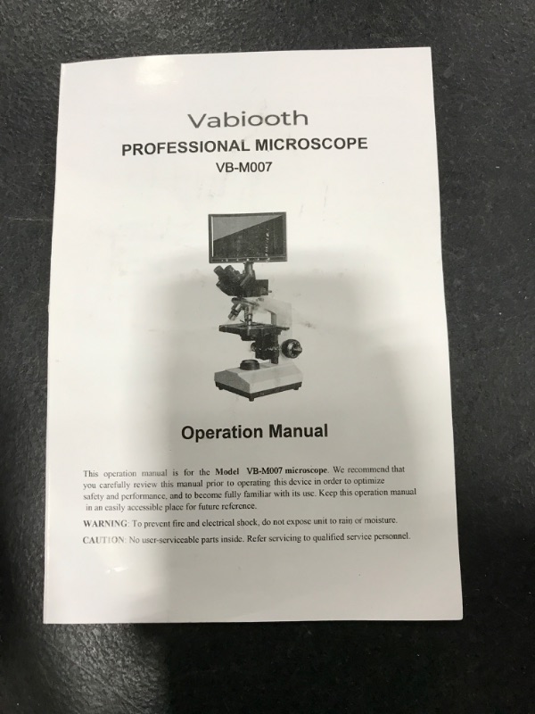 Photo 1 of [Darkfield Blood Model] Lab Darkfield & Brightfield Vabiooth Trinocular Compound Microscope 40X-2500X Magnification with 7" Monitor 5MP E-Eyepiece, Adjustable Mechanical Stage, LED Illumination