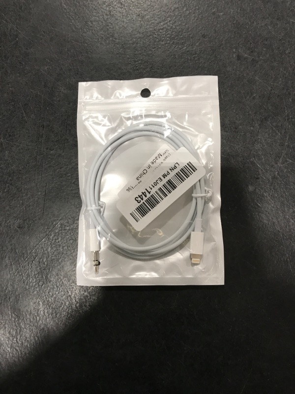 Photo 1 of (Apple MFi Certified) iPhone AUX Cord, Lightning to 1/8 Inch Audio Cable, 3.3ft Headphone Jack Adapter Male Aux Stereo Cable Compatible for iPhone 14/13/12/11/XR/X/8/7 (White)