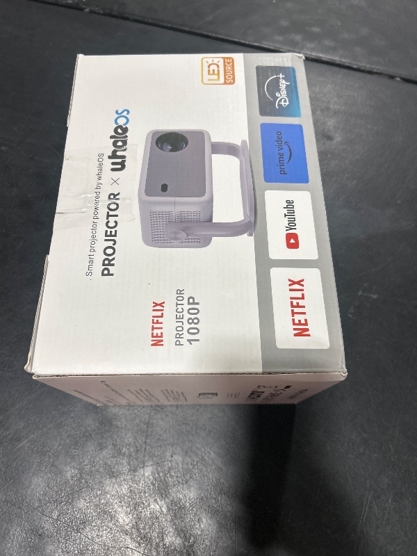 Photo 1 of 4k Projector with WiFi and Bluetooth, Official Netflix & Autofocus, FULL HD 4K Supported Projector, Dolby Atmos & Auto Keystone with Apps Built-in, ChatGPT Voice Remote Home Video Projector