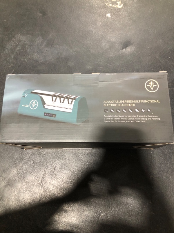 Photo 1 of Electric Knife Sharpener with 100% Diamond Abrasives & Precision Angle Guides & 3-Speed Variable & 4-Stage Open Touch-Screen LCD Professional Knife Sharpener for Straight Edge,Serrated,Scissors,Axe
