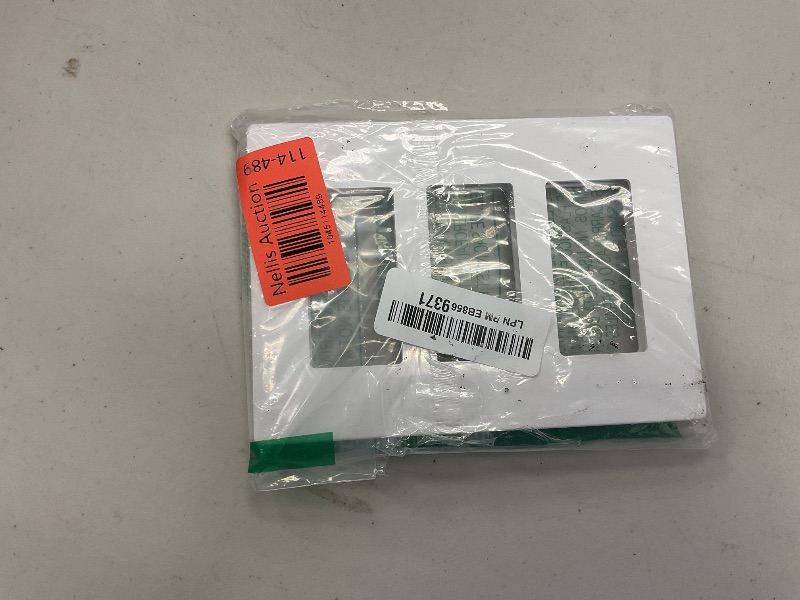 Photo 1 of 2 Screwless Decorator Wall Plate Cover Switch Outlet Electrical Faceplate for Light Switch, Smart Switch, Receptacle, Dimmers, USB Outlet, GFCI, Child Safe Cover Plate, White 