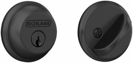 Photo 1 of Schlage Matte Black Single Cylinder Deadbolt