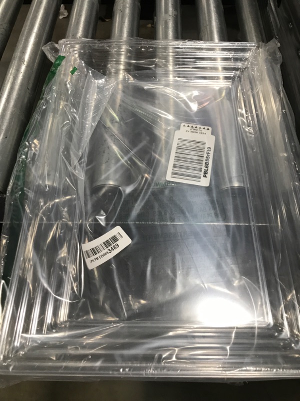 Photo 1 of 8 Pack Extra Large Plastic Serving Trays for Party - 16 x 11 Clear Plastic Tray - Heavy Duty Trays for Food - Rectangular Party Serving Trays and Platters