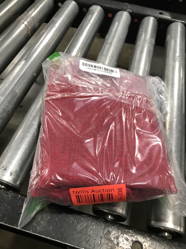 Photo 1 of Demetex Throw Pillows 24x24 Red Linen Euro Pillow Shams Set of 2 Decorative Vintage Pillow Covers for Couch Sofa Decorations, 24 x 24 inch, Wine Red