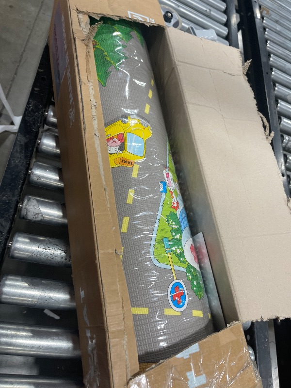 Photo 1 of Baby Care Play Mat (Large, Playful - Zoo Town) 82'' x 55'' Original One-Piece Reversible Rollable Waterproof Play Mat for Infants, Babies, Toddler, and Kids
