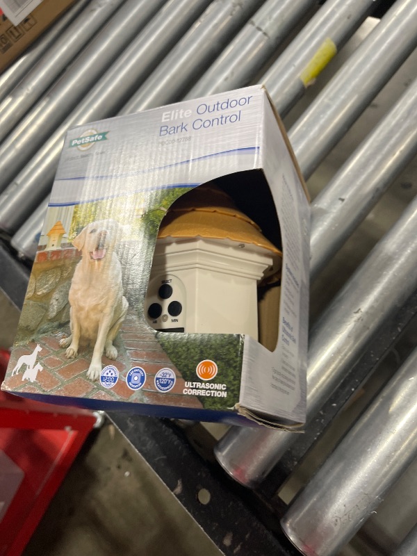 Photo 1 of PetSafe Deluxe Outdoor Ultrasonic Bark Control - Elite No Barking Deterrent for All Dog Sizes - Up to 1/4 Acre (50 ft) Coverage - Weatherproof - Timer for Scheduled Activation - Bird House Design