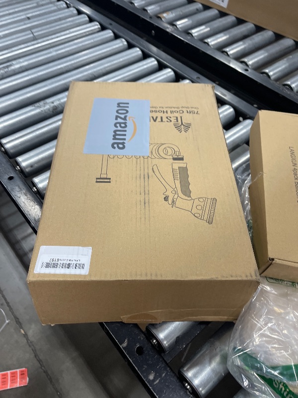 Photo 1 of Coil Hose 75FT EVA Coil Garden Hose With 3/4'' Brass Connector Coiled Water Hose Lightweight And No Kink Includes 7 Patterns Spray Nozzle For Outdoors Lawn Watering Car Washing