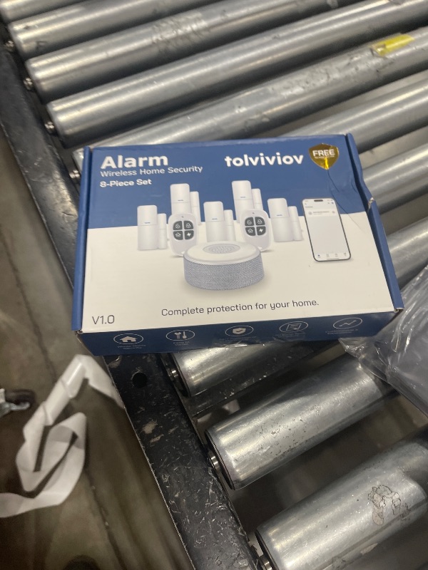 Photo 1 of WiFi Door Alarm System, Wireless DIY Smart Home Security System, with Phone APP Alert, 8 Pieces-Kit (Alarm Siren, Door Window Sensor, Remote), Work with Alexa, for House, Apartment, by tolviviov