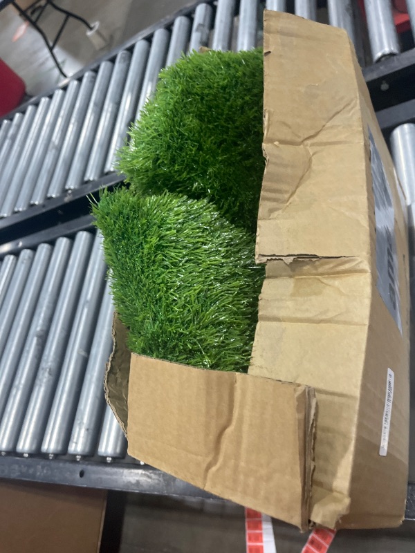 Photo 1 of Bsmathom Artificial Grass Rug Indoor Outdoor Rug, 3x5Ft Dog Grass Mat with Drainage Holes, Synthetic Artificial Grass Turf Fake Grass Rug for Balcony Garden Lawn Landscape, 3x5Ft