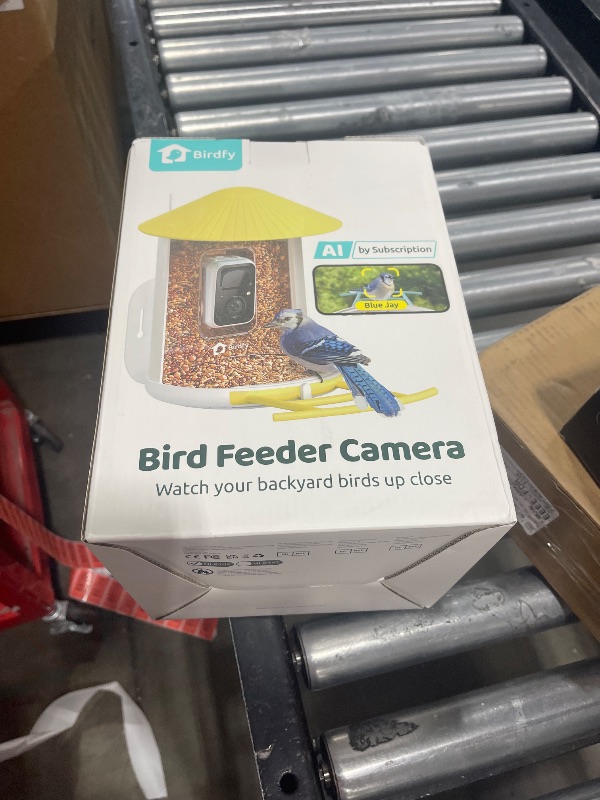 Photo 1 of NETVUE by Birdfy Smart Bird Feeder with Camera, Bird Watching Camera, Auto Capture Video&Motion Detection, 1080P Live Steam, Cardinal Feeder Outdoor Wireless, Ideal Present for Backyard Birder, Yellow