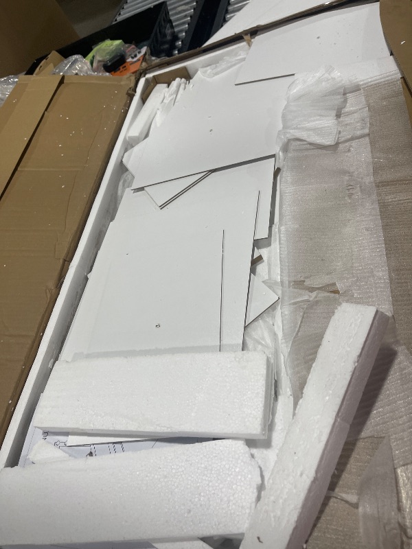 Photo 1 of OUTWIND Vanity Desk with Power Outlet, 11 Drawers Makeup Vanity with Mirror and 12 LED Lights, 3 Lighting Modes, Glass Top Vanity Set, Dressing Table for Bedroom