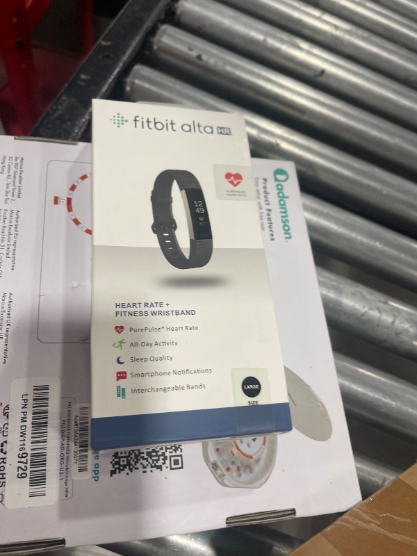 Photo 1 of Fitbit Alta HR, Black, Large (US Version)