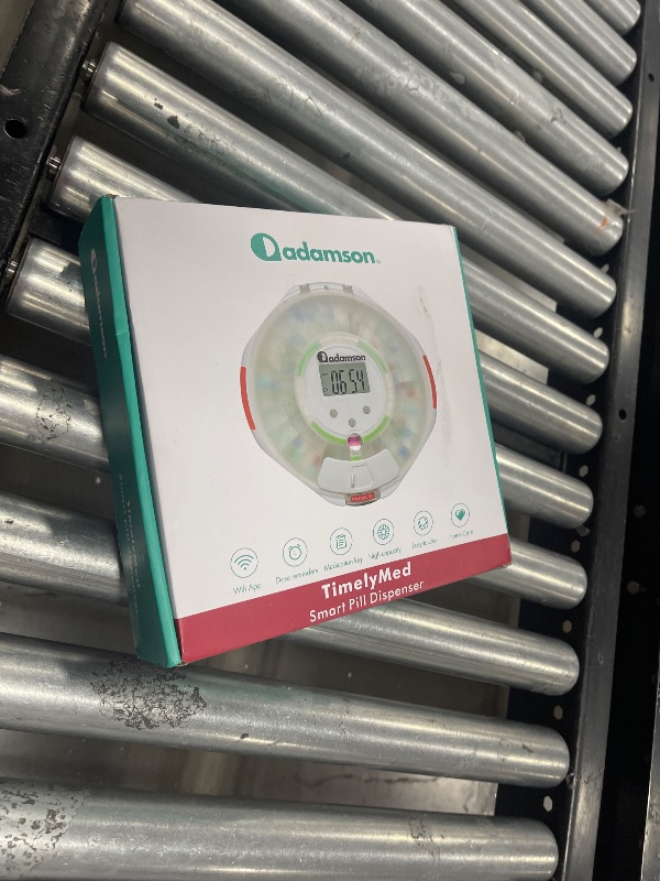 Photo 1 of Adamson TimelyMed Smart Pill Dispenser with Alarm - WiFi App Monitoring - 28-Day Automatic Medicine Dispenser for Elderly & Alzheimer’s Care - Lock Key - New Version
