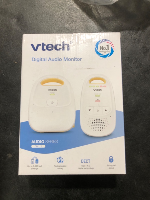 Photo 1 of VTech Upgraded Audio Baby Monitor with Rechargeable Battery, Long Range, and Crystal-Clear Sound