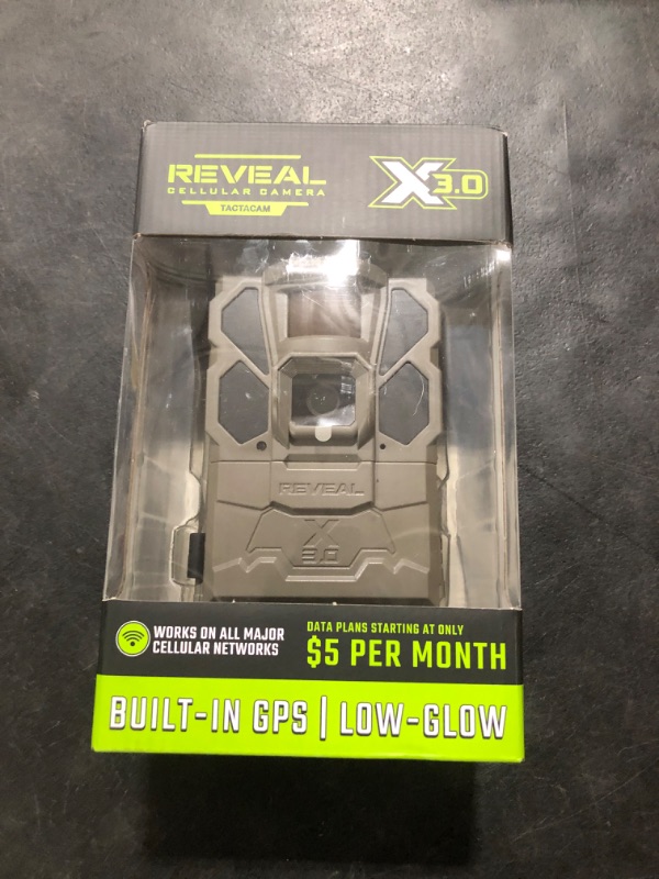 Photo 1 of TACTACAM Reveal X Gen 3.0 LTE Cellular Trail Camera AT&T and Verizon,1080p FHD Video, Low Glow IR LED Flash, No SD Card Required (RV-TC-XGEN3) for Hunting, Security, Surveillance