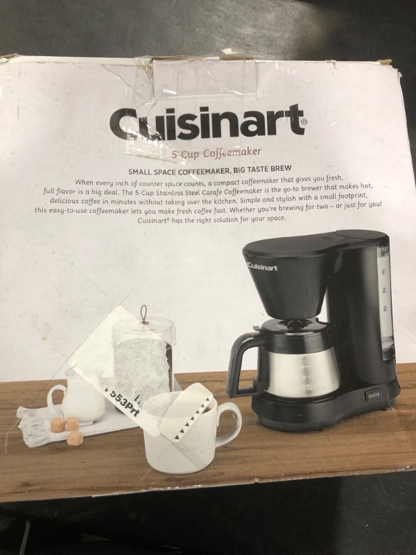 Photo 1 of Cuisinart 5-Cup Coffeemaker with Stainless Steel Carafe, DCC-5570NAS