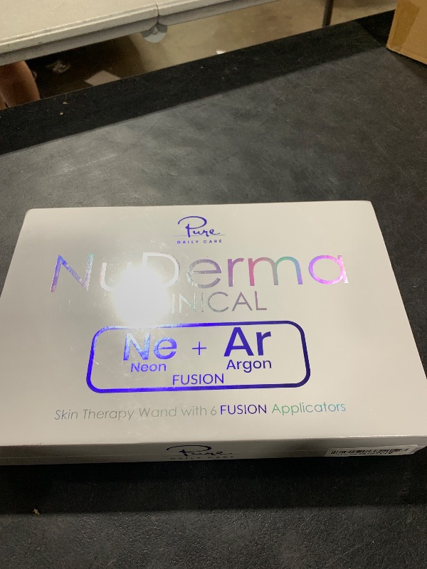 Photo 1 of NuDerma Clinical Skin Therapy Wand - Portable Skin Therapy Machine w 6 Fusion Neon + Argon Wands – Anti Aging - Clarifying - Skin Tightening & Radiance - Wrinkle Reducing