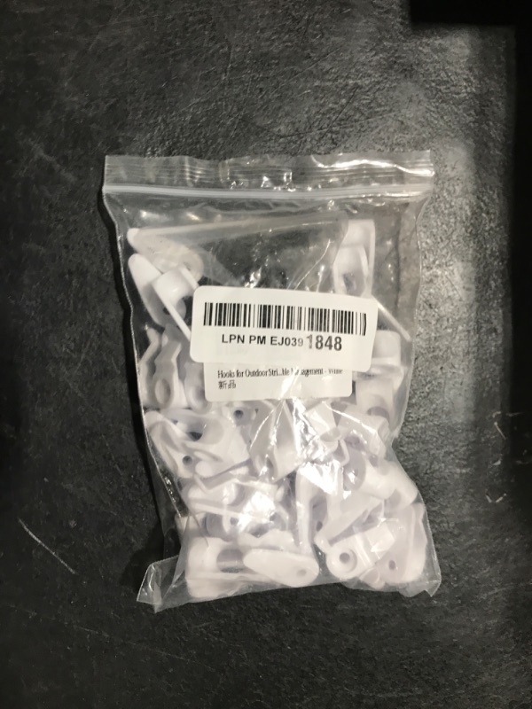 Photo 1 of Hooks for Outdoor String Lights Clips, Christmas Light Clips Weatherproof, Lights Hanger Hooks for Hanging Christmas Light, Fairy Light, Cable, Holiday Decor - White, 50 Pack