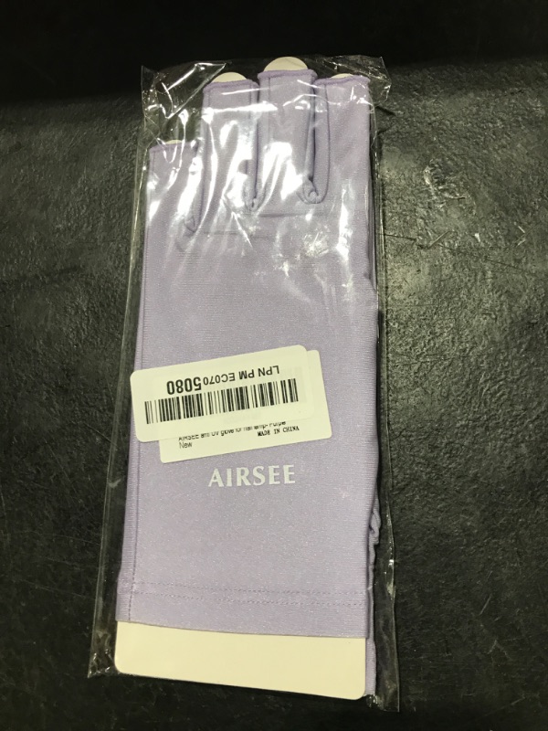 Photo 1 of AIRSEE UV Gloves for Nail Lamp,Professional UPF50+ UV Protection Gloves for Manicures Nail Art,Fingerless Gloves That Shield Skin from The Sun and Nail Lamp (Purple)
