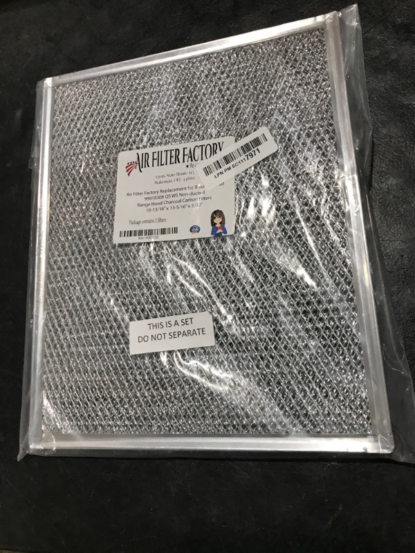 Photo 1 of USA Made BPSF30 99010308 Replacement For Broan QS WS NON-Ducted Measures 10.82 Inches Wide X 13.31 Inches Length X .093 Inches Thick Range Hood Charcoal Carbon Filters 2-Pack