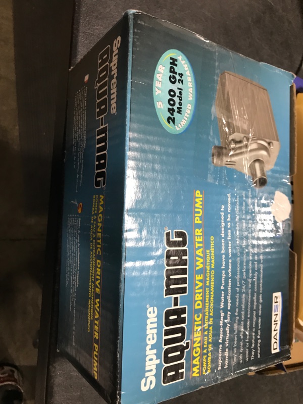 Photo 1 of Danner Manufacturing, Inc. Supreme Aqua-Mag 2400 GPH Pump, 02740