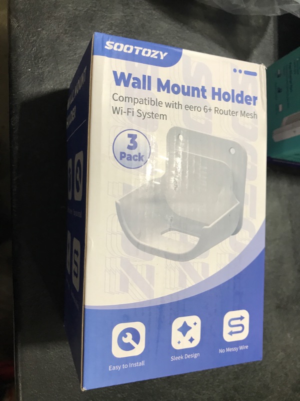 Photo 1 of 3Pack Wall Mount Holder for eero 6 Plus 6+ and eero 6 Router Mesh Wi-Fi System,Wall Mount Stand Bracket for eero 6 Plus and eero 6 tri-Band Mesh,Wall Bracket for eero 6+ Extender Router Wire Organizer