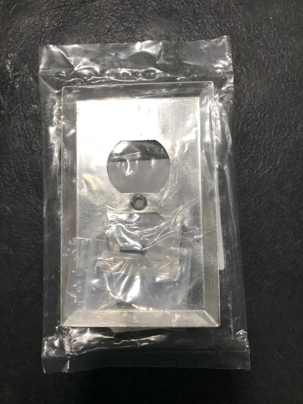 Photo 1 of Colester Direct Diamond Plate Aluminum Wall Switch Plate Outlet Cover Toggle Rocker GFI Garage (Power Outlet-Duplex Single)