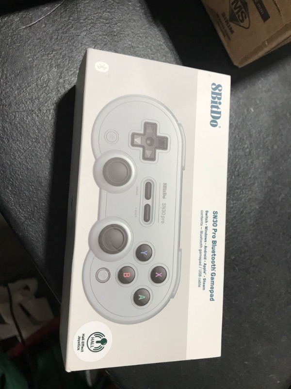 Photo 1 of 8Bitdo Sn30 Pro Wireless Bluetooth Controller, Hall Effect Joystick Update, Retro Gamepad for Switch, PC, Steam Deck, Android, Raspberry PI, iPhone, iPad, macOS and Apple TV (Gray Edition)