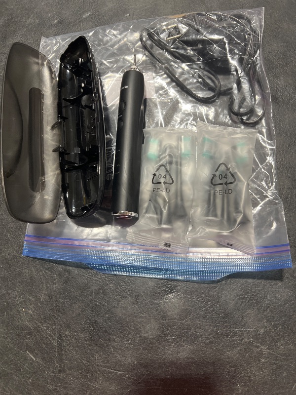 Photo 1 of Aquasonic Black Series Ultra Whitening Toothbrush – ADA Accepted Electric Toothbrush- 8 Brush Heads & Travel Case – 40,000 VPM Electric Motor & Wireless Charging - 4 Modes w Smart Timer