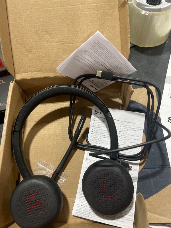 Photo 1 of Poly Voyager 4320 UC Wireless Headset (Plantronics) - Stereo Headphones w/Noise-Canceling Boom Mic - Connect PC/Mac/Mobile via Bluetooth - Works w/Teams, Zoom, & More - Amazon Exclusive