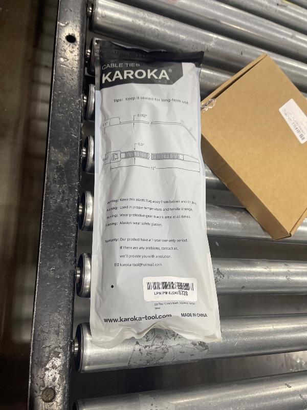 Photo 1 of Zip Ties 12 inch Heavy Duty Zip Ties with 120 Pounds Tensile Strength, Black Cable Ties, 100 Pieces,by Karoka