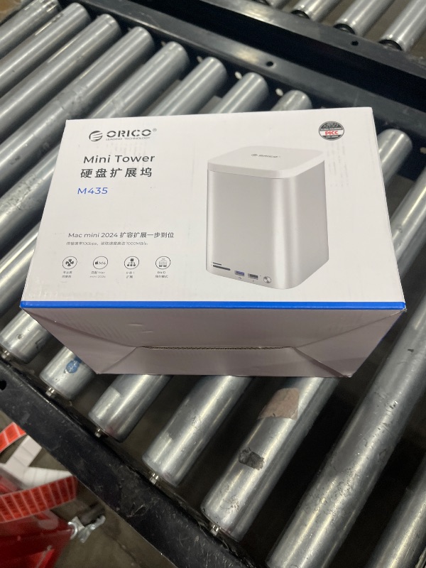 Photo 1 of ORICO MiniTower 2 Bay RAID Enclosure Compatible NVMe SSD 10Gbps with Expansion Hub Docking Station for Mac Mini M4 Max Up to 56TB-M435