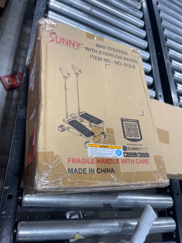 Photo 1 of Sunny Health & Fitness Mini Steppers for Exercise at Home, Stair Step Workout Machine with Resistance Bands, Full Body Cardio Equipment with Digital Monitor - No. 012 -S