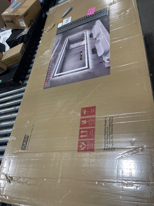 Photo 1 of ISKM 84''x40'' LED Mirror for Bathroom Lighted Vanity Mirror for Wall Front Lights + Backlit LED Bathroom Mirror Anti-Fog Tempered Glass ETL Listed