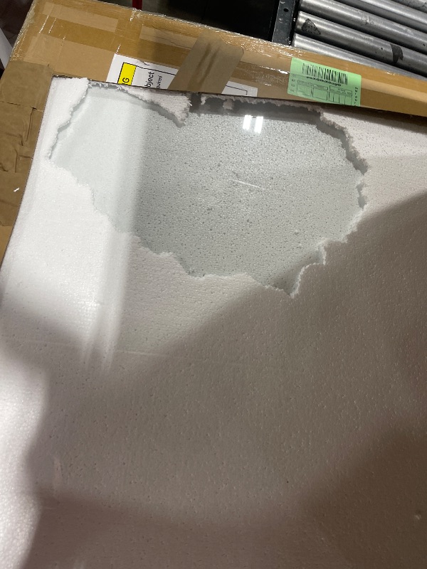 Photo 1 of GLSLAND Office Chair Mat, 46" x 55" Premium Tempered Glass Computer Desk Mats Hard Protect Floor, Easy Glide Swivel Chairs Used on Carpet in Home and Office Rectangle Heavy Duty